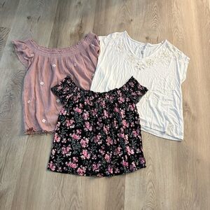 AMERICAN EAGLE OUTFITTERS blouse bundle size XS floral boho soft stretchy comfy